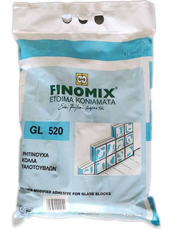 Ρητινούχα Λευκή Κόλλα Υαλότουβλων GL520 Finomix 5kg