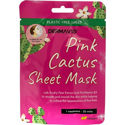 Derma V10 Pink Cactus Sheet Μάσκα Προσώπου για Ενυδάτωση 1τμχ