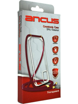 Ancus Θήκη Συσκευασίας Blister για Θήκη Crossbody Διάφανη με Κόκκινο Λουράκι 18.1x9.5x2cm