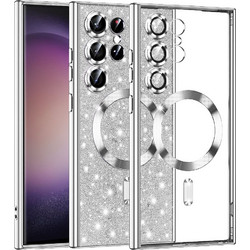 Techsuit Luxury Glitter MagSafe Back Cover Silver (Samsung Galaxy S23 Ultra)