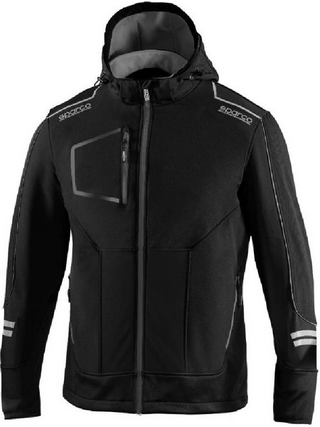 Sparco Μπουφάν Tech York Softshell με Κουκούλα Μαύρο (02412NRGS)
