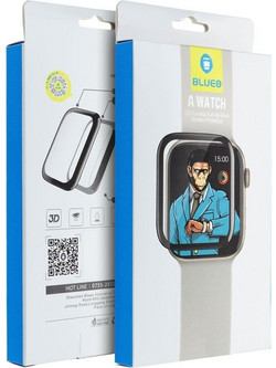 Blueo 5D Mr. Monkey Glass - for Apple Watch 10 42MM black (Strong HD)