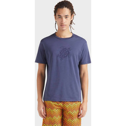 Vilebrequin T-shirt κανονική γραμμή μπλε σκούρο βαμβακερό