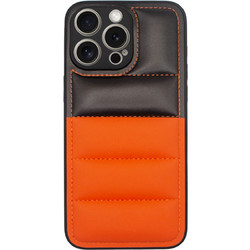 Vivid Puffer Back Cover Apple iPhone 15 Pro Orange/Black