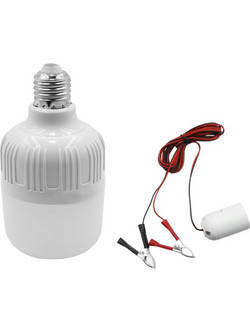 Λάμπα Εργασίας LED Ε27 18W 12V 6500K 800LM με Κροκοδειλάκια και Ντουί OEM
