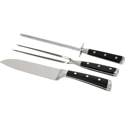Μαχαιρι Shantoku-Πιρουνα-Ακονιστηρι Steak Abs-Ss Set3 18Cm