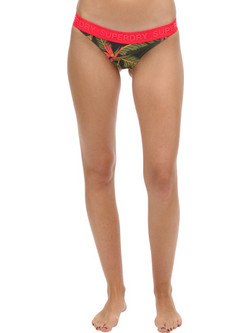 Superdry Bikini Slip Floral Χακί Κόκκινο W3010425A