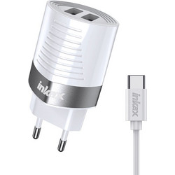 INKAX USB Type-C Cable & 2x USB Wall Adapter White CD-79