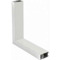 GLOBOSTAR ALP-CORNER-SIDE90 LUMILINE 61766 Επιφανειακό / Κρεμαστό Προφίλ Αλουμινίου Γωνία με Λευκό Γαλακτερό Πατητό Κάλυμμα για Ταινίες LED IP20 - Λευκό Ματ - Μ30 x Π3.5 x Υ7cm