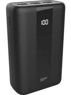 Silicon Power QX55 Power Bank 30000mAh 22.5W με 3 Θύρες USB-A & Θύρα USB-C Power Delivery & Quick Charge 3.0 Black