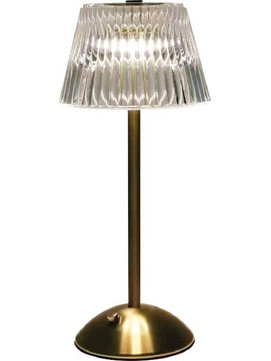 InLight 3037-BRASS Πορτατίφ Αφής LED με Μπαταρία Διαφανές Χρυσό Φ15xΥ20.5cm