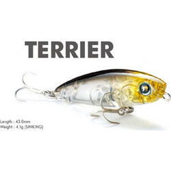 Megabass Terrier Τεχνητό Δόλωμα Ψαράκι Clear Pink Head Gold Glitter