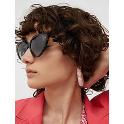 Max & Co MO0039 01B Γυναικεία Γυαλιά Ηλίου Cat Eye Κοκάλινα Μαύρα με Μαύρο Degradee Φακό