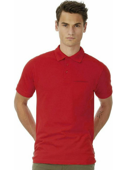 B&C Collection Safran Pocket Ανδρική Μπλούζα Polo Red PU415