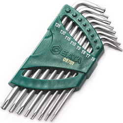 Torx με τρύπα σετ 8τεμ. Περιέχει: T6, T7, T8, T9, T10, T15, T20, T25 / ST09701