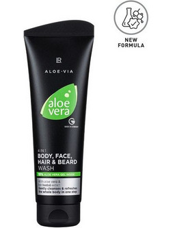 LR Aloe Vera 4 in 1 Body Face Hair & Beard Wash Σαμπουάν Conditioner & Αφρόλουτρο 250ml
