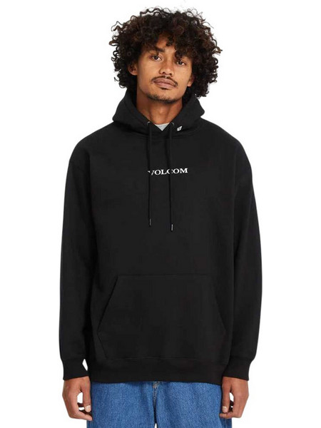 Volcom Single Stone Ανδρικό Φούτερ με Κουκούλα & Τσέπες Μαύρο A4132315-BLK