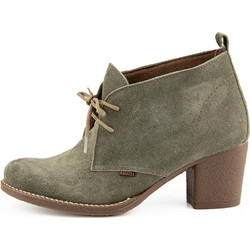 Ragazza Γυναικεία Μποτάκια Chukka Suede Χακί με Χοντρό Χαμηλό Τακούνι 0580
