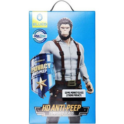 Blueo 5D Mr. Monkey Glass - Full Face Τζαμάκι Οθόνης για Apple iPhone 15 / 16 με Μαύρο Περίγραμμα (Strong Privacy)