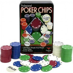 Σετ 100 Μάρκες Professional Poker Chips σε Μεταλλικό Κουτί OEM