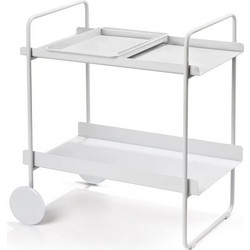 Zone Denmark Τρόλεϊ Μπαρ Μεταλλικό 60,6x40,5x66,4 - A-Cocktail Trolley Soft Grey