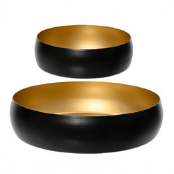 Μπώλ Μαύρο Σετ 2 ΤΜΧ 22 x 5,5 cm , 13,5 x 5 cm - Beauty Home