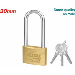 Total TLK32302L Ορειχάλκινο Λουκέτο Μακρύλαιμο με Κλειδί 30mm