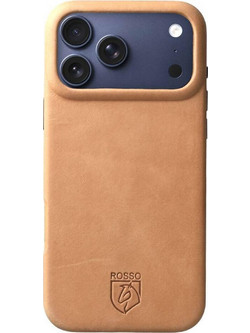 Θήκη iPhone 17 Pro Rosso Elite Back Cover Δερμάτινη με MagSafe - Light Brown (8719246484582)
