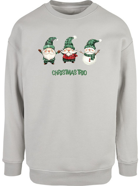 Christmas Santa Trio Crewneck lightasphalt
