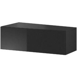 Cama Meble Έπιπλο Τηλεόρασης Black / Black Gloss 90x30x40cm Vigo Slant 90 VIGO SLANT90 CZ