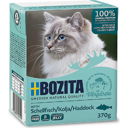 Bozita Adult Grain Free with Haddock in Jelly 370gr