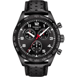 Tissot Ανδρικό Ρολόι Χρονογράφος με Μαύρο Δερμάτινο Λουράκι T131.617.36.052.00
