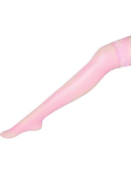 Fishnet Stockings, Pink, S/M