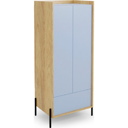 Ντουλάπα MOBIUS 2φυλλη δρυς/μπλε 78/60/179 cm 2010001191247