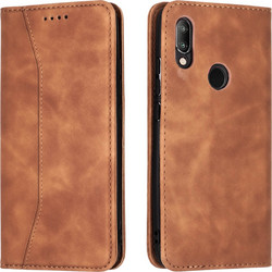 Bodycell Pu Leather Book Case Brown (Xiaomi Redmi 7)