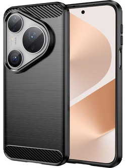 Techsuit Carbon Silicone Θήκη Huawei Pura 80 Pro / Pura 80 Ultra - Black