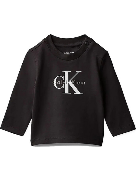 CALVIN KLEIN Baby Unisex Monogram Long Sleeve T-Shirt - Ck Black