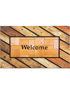 Πατάκι Εισόδου Αντιολισθητικό Welcome 40x60cm Καφέ