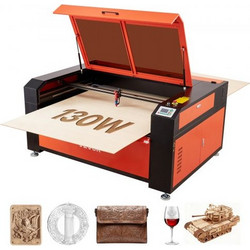 VEVOR 130W CO2 Laser Engraver, 1400 x 900 mm, CO2 Laser Engraver Cutter Machine with Water Chiller, 2 Way Pass Air Assist, Ταχύτητα 1200 mm/s, Μηχάνημα κοπής χάραξης αυτόματης εστίασης, για ξύλο ακρυλ