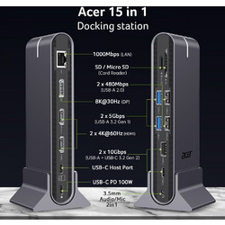Acer HP.DSCAB.022 USB-C Docking Station με DisplayPort / HDMI PD Ethernet