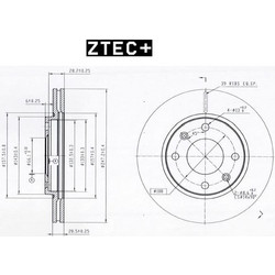 ΔΙΣΚΟΠΛΑΚΕΣ ZTEC+ ΕΜ.ΑΕΡΙΖ.247,5-20,4CITR/PEUG.BD1221 1τμ