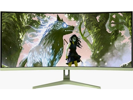 Arozzi NoVa Ultrawide VA HDR Curved Gaming Monitor 34" 3440x1440 QHD 165Hz 4ms Forest Green