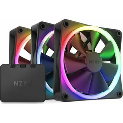 NZXT F120 Case Fan 120mm RGB με Σύνδεση 4-Pin PWM 3τμχ Black