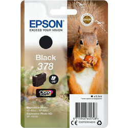Epson 378 Black Μελάνι Εκτυπωτή Inkjet C13T378140
