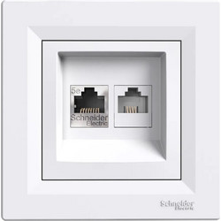 SCHNEIDER ELECTRIC επιτοίχια πρίζα δικτύου RJ45 & RJ12 Asfora EPH4900121
