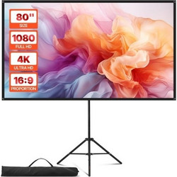 Vevor Tripod Οθόνη Προβολής Projector Δαπέδου 16:9 181x103cm / 80"