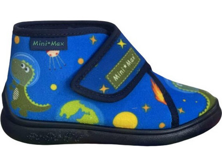 Mini Max Ανατομικές Χειμερινές Παιδικές Παντόφλες Μποτάκια για Αγόρια Μπλε V-ASTOR