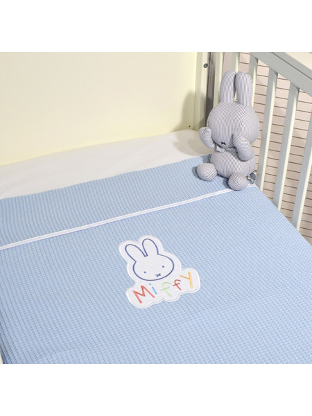 Miffy Des.11 Κουβέρτα Αγκαλιάς Πικέ 80x100 Γαλάζια
