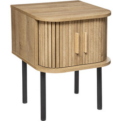 Κομοδίνο ξύλινο με πορτάκια 40 x 40 x 53 cm - Plastona