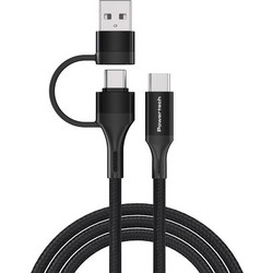 POWERTECH καλώδιο USB & USB-C σε USB-C PTR-0158, PD 60W, copper, 1.5m, μαύρο